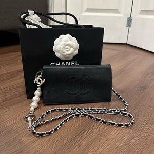 💯 Authentic Chanel RARE Timeless Caviar Wallet on Chain WOC Crossbody Bag